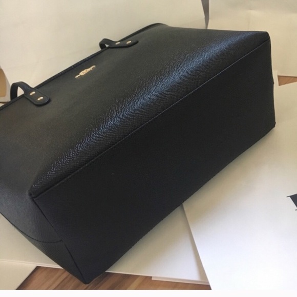 🌷coach city zip tote/black/shoulder bag/leather - Picture 6 of 8